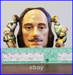 ROYAL DOULTON 1992 William Shakespeare Character Jug with COA D6933 LTD #110