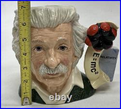 ROYAL DOULTON Albert Einstein Large Character JUG D7023 1995 Handmade England