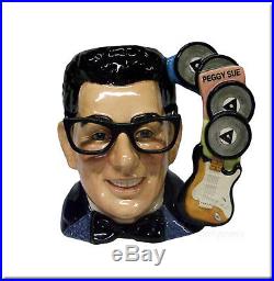ROYAL DOULTON Buddy Holly D7100 Large Character Jug 1998 Limited Edition