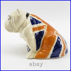 ROYAL DOULTON ENGLISH BULLDOG UNION JACK CHARACTER FIGURINE R&N 645658 circa 40s