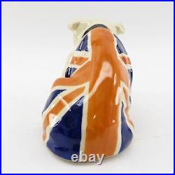 ROYAL DOULTON ENGLISH BULLDOG UNION JACK CHARACTER FIGURINE R&N 645658 circa 40s