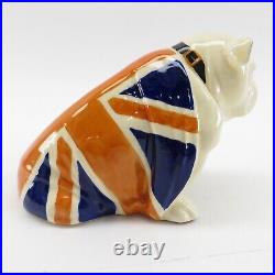 ROYAL DOULTON ENGLISH BULLDOG UNION JACK CHARACTER FIGURINE R&N 645658 circa 40s