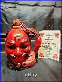 ROYAL DOULTON FLAMBE CHARACTER JUG ALADDINS GENIE LTD ED With COA XLNT COND