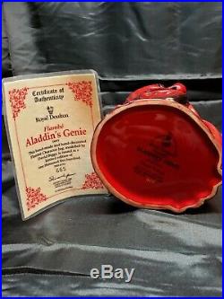 ROYAL DOULTON FLAMBE CHARACTER JUG ALADDINS GENIE LTD ED With COA XLNT COND