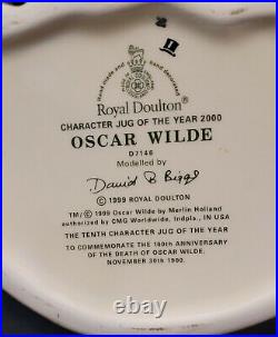 ROYAL DOULTON JUG OSCAR WILDE. D 7146. 7. Character jug 2000. With COA. Perfect