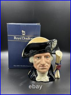 ROYAL DOULTON LARGE CHARACTER JUG George Washington D 6669. Large. With Box