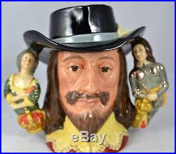 ROYAL DOULTON LARGE CHARACTER JUG KING CHARLES I D6917 Ltd Edition with Cert