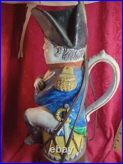 ROYAL DOULTON LARGE CHARACTER TOBY Drum NAPOLEON BONAPARTE Jug War Battle LAMP