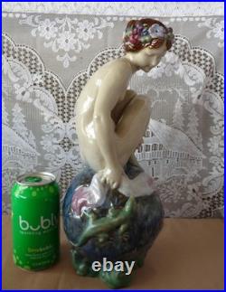 ROYAL DOULTON Lambeth England THE BATHER Stoneware Statuette Figurine JOHN BROAD