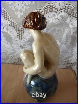 ROYAL DOULTON Lambeth England THE BATHER Stoneware Statuette Figurine JOHN BROAD