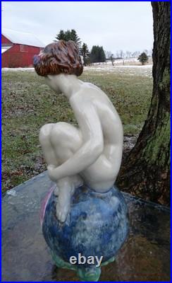 ROYAL DOULTON Lambeth England THE BATHER Stoneware Statuette Figurine JOHN BROAD
