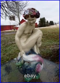 ROYAL DOULTON Lambeth England THE BATHER Stoneware Statuette Figurine JOHN BROAD