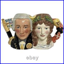 ROYAL DOULTON Lord Nelson & Lady Hamilton Small Character Jug D7092 #373 Ltd Ed