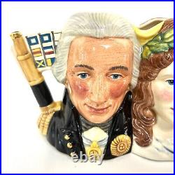 ROYAL DOULTON Lord Nelson & Lady Hamilton Small Character Jug D7092 #373 Ltd Ed