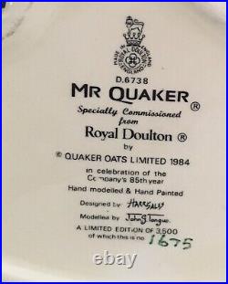 ROYAL DOULTON MR. QUAKER Large Character Jug