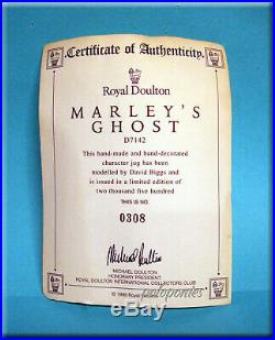 ROYAL DOULTON Marley's Ghost D7142 Large Character Jug Ltd Edition 308/2500