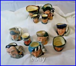 ROYAL DOULTON Mini Toby Mugs - Lot of Eleven (11)