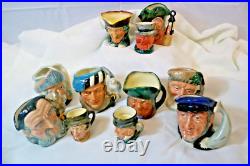 ROYAL DOULTON Mini Toby Mugs - Lot of Eleven (11)