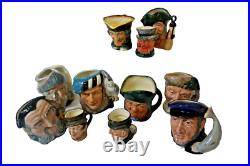 ROYAL DOULTON Mini Toby Mugs - Lot of Eleven (11)