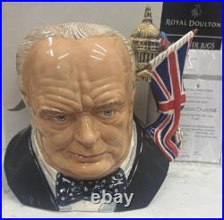 ROYAL DOULTON Rare WINSTON CHURCHILL LARGE CHARACTER JUG D7298 JOTY Mint