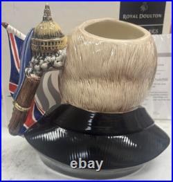 ROYAL DOULTON Rare WINSTON CHURCHILL LARGE CHARACTER JUG D7298 JOTY Mint