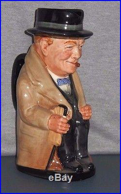 ROYAL DOULTON Winston Churchill 8360 Stamped TOBY CHARACTER JUG PITCHER 40's 9