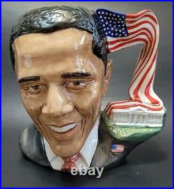 ROYAL DOULTON jug President Barak Obama. D7300. 7 3/4. Character jug of 2011