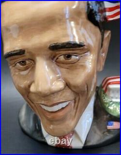 ROYAL DOULTON jug President Barak Obama. D7300. 7 3/4. Character jug of 2011