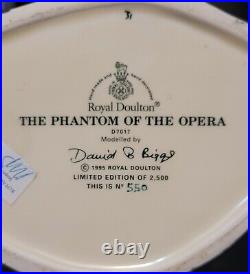 ROYAL DOULTON jug THE PHANTOM OF THE OPERA. D7017. Large. LTD edition. Perfect