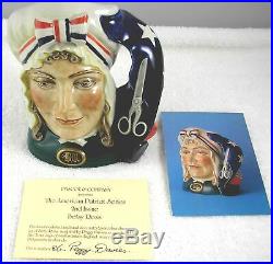 Rare Royal Doulton Betsy Ross Large 7 In. Toby Character Jug, Mint, England