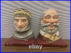 Rare Royal Doulton Bookends Falstaff & King Henry V D7088 & D7089