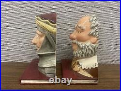 Rare Royal Doulton Bookends Falstaff & King Henry V D7088 & D7089