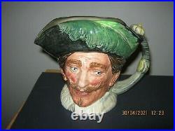 Rare Royal Doulton Cavalier With Goatee Beard Large Character Jug