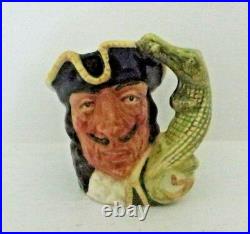 Rare Royal Doulton Character Jug Capt Hook D6605 Etc Miniature Size Perfect