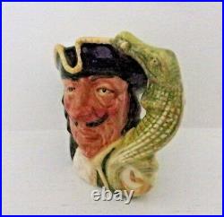 Rare Royal Doulton Character Jug Capt Hook D6605 Etc Miniature Size Perfect