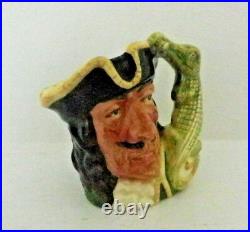 Rare Royal Doulton Character Jug Capt Hook D6605 Etc Miniature Size Perfect