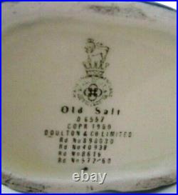 Rare Royal Doulton Character Jug Old Salt D6557 Miniature Open Arm Perfect