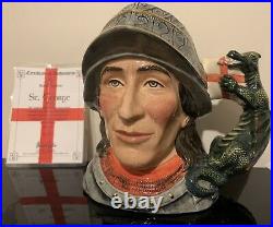 Rare Royal Doulton Character Jug St George Ltd Edition #123/2500 WithCert Mint