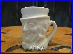 Rare Royal Doulton Dickens Character Micawber White Miniature Toby Mug Jug D6138