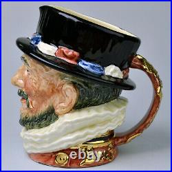 Rare Royal Doulton Gold Handle Beefeater Large Character Jug