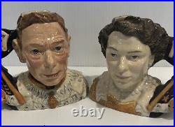 Rare Royal Doulton Jug KING GEORGE IV and QUEEN ELEZABETH II D7167 & D7168