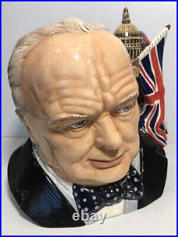 Rare Royal Doulton Jug Winston Churchill D7298