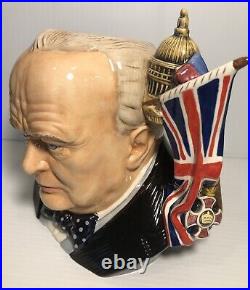 Rare Royal Doulton Jug Winston Churchill D7298