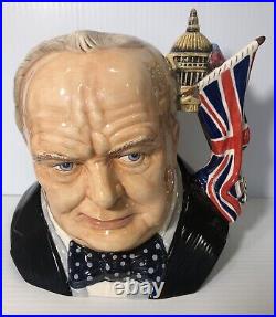 Rare Royal Doulton Jug Winston Churchill D7298