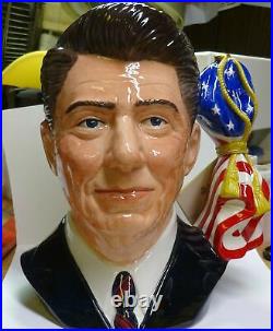 Rare Royal Doulton RONALD REAGAN Character Jug w ORIG BOX & Papers -NICE