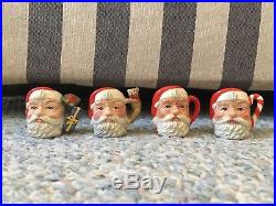 Rare Royal Doulton Set 4 Santa Claus Tiny Character Mug Jug Limited Edition