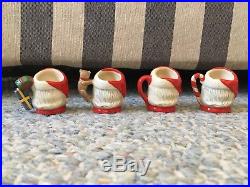 Rare Royal Doulton Set 4 Santa Claus Tiny Character Mug Jug Limited Edition