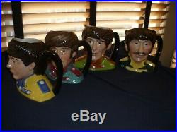 Rare Royal Doulton Set The Beatles 4 Toby Character Jugs Mint Condition