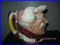 Rare Royal Doulton White Haired Clown Character Jug D6322