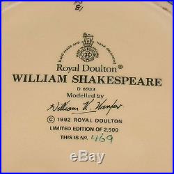 Rare Royal Doulton William Shakespeare Character Jug Loving Cup D6933
